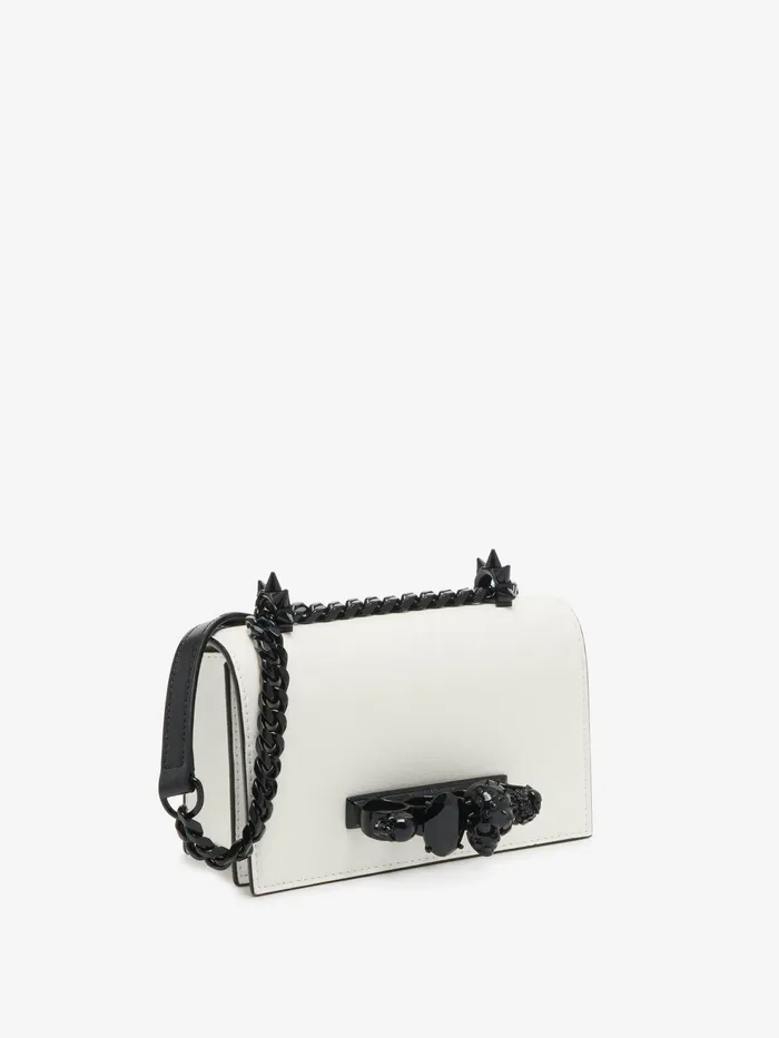 Women Crossbody Bags Alexander McQueen Mini Jewelled Satchel Soft Ivory