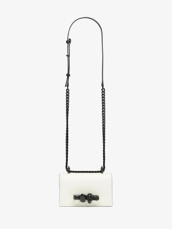 Women Crossbody Bags Alexander McQueen Mini Jewelled Satchel Soft Ivory