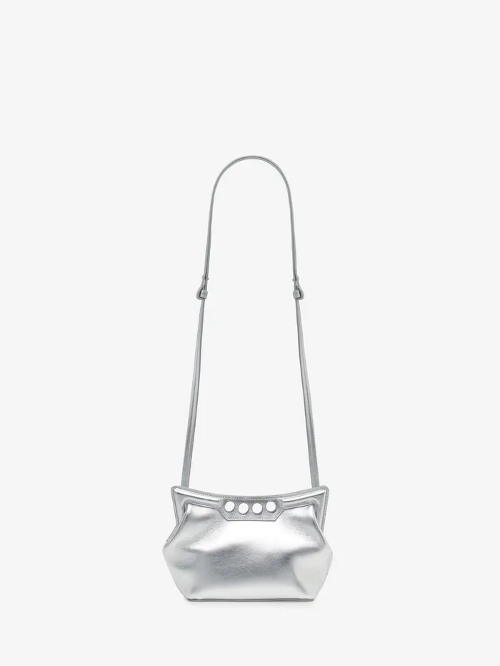 Women Crossbody Bags Alexander McQueen The Peak Bag Mini Silver