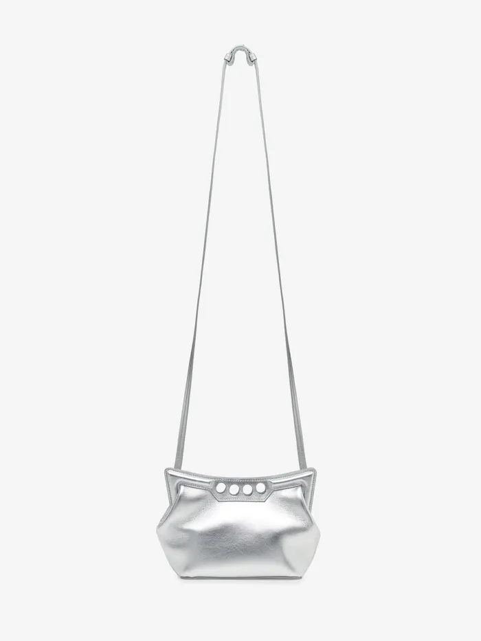 Women Crossbody Bags Alexander McQueen The Peak Bag Mini Silver