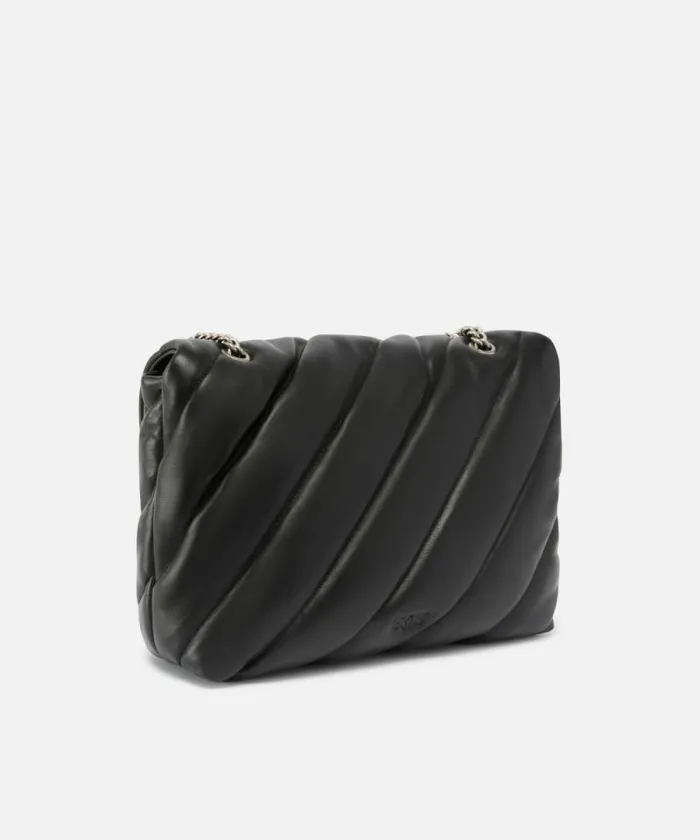 Women Crossbody Bags Pinko Big Love Bag Puff Maxi Quilt Blackold Silver Women Crossbody Bags Pinko Big Love Bag Puff Maxi Quilt Blackold Silver