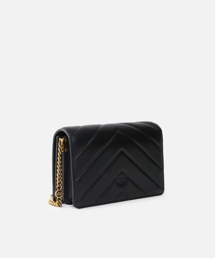 Women Crossbody Bags Pinko Classic LoveBag Click Big Chevron Blackantique Gold Women Crossbody Bags Pinko Classic LoveBag Click Big Chevron Blackantique Gold