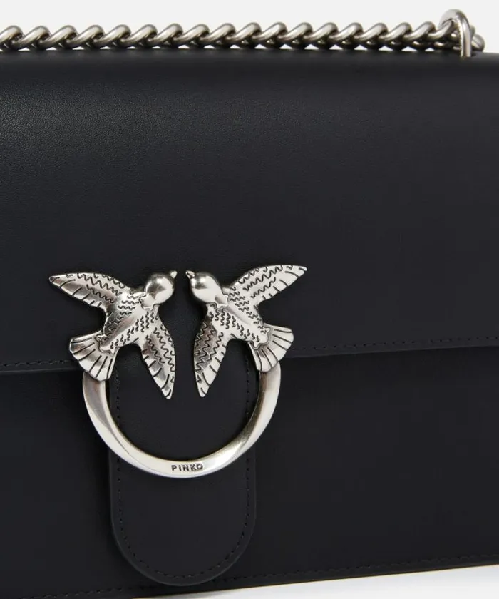Women Crossbody Bags Pinko Classic Love Bag One Simply Blackold Silver Women Crossbody Bags Pinko Classic Love Bag One Simply Blackold Silver
