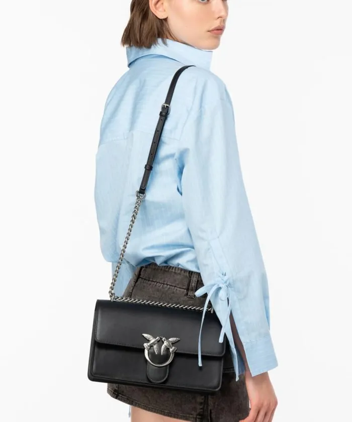 Women Crossbody Bags Pinko Classic Love Bag One Simply Blackold Silver Women Crossbody Bags Pinko Classic Love Bag One Simply Blackold Silver