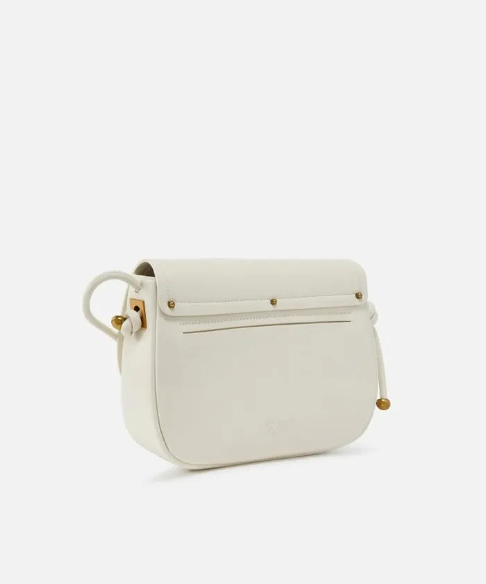 Women Crossbody Bags Pinko Large Leather Crossbody Bag With Knots Whitewhiteantique Gold Women Crossbody Bags Pinko Large Leather Crossbody Bag With Knots Whitewhiteantique Gold