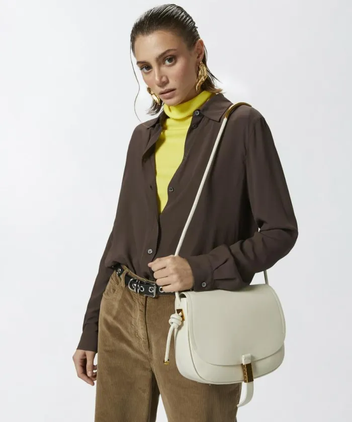 Women Crossbody Bags Pinko Large Leather Crossbody Bag With Knots Whitewhiteantique Gold Women Crossbody Bags Pinko Large Leather Crossbody Bag With Knots Whitewhiteantique Gold