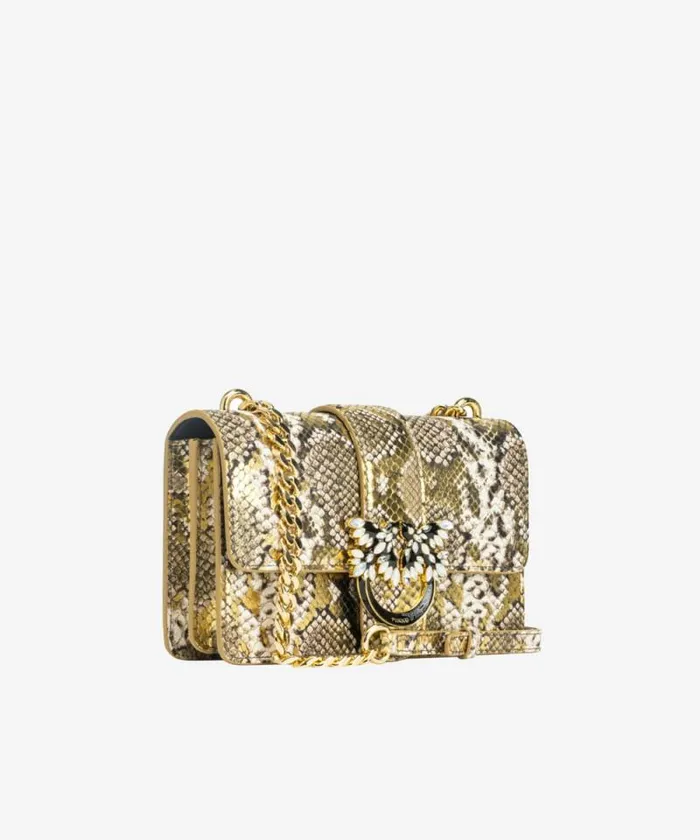 Women Crossbody Bags Pinko PINKO Galleria Laminated Reptile Mini Love Bag One Goldgreygold Women Crossbody Bags Pinko PINKO Galleria Laminated Reptile Mini Love Bag One Goldgreygold