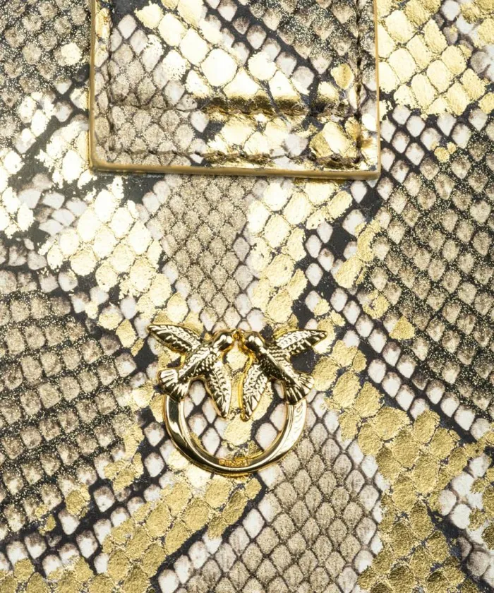 Women Crossbody Bags Pinko PINKO Galleria Laminated Reptile Mini Love Bag One Goldgreygold Women Crossbody Bags Pinko PINKO Galleria Laminated Reptile Mini Love Bag One Goldgreygold