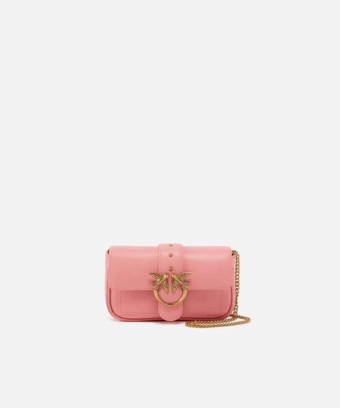 Women Crossbody Bags Pinko Pocket Love Bag One Simply Peach Flowerantiquegold