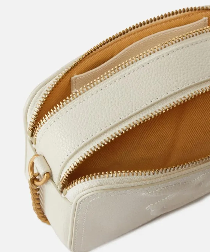 Women Crossbody Bags Pinko Small Crossbody Bag With Raised Love Birds Logo Whitewhiteantique Gold Women Crossbody Bags Pinko Small Crossbody Bag With Raised Love Birds Logo Whitewhiteantique Gold