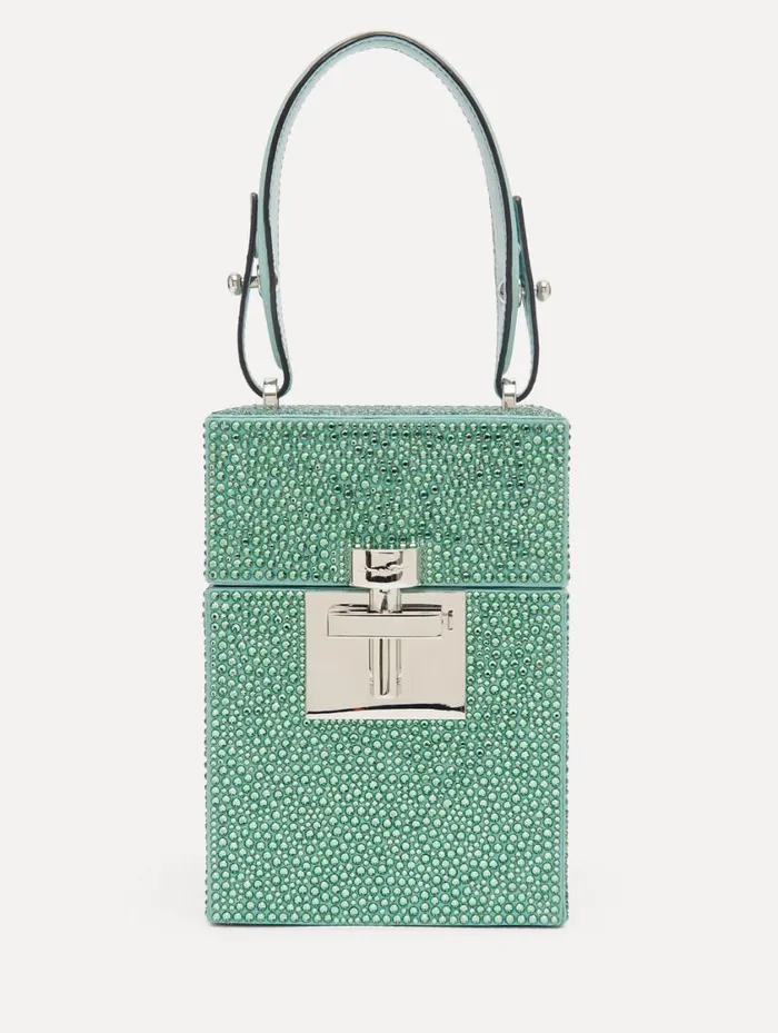 Women Crystal Pav Alibi Top Handle Bag Sage Oscar De La Renta Handbags