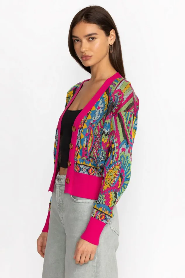 Women DEMARNE CARDIGAN Demarne Print Johnny Was Tops Women DEMARNE CARDIGAN Demarne Print Johnny Was Tops