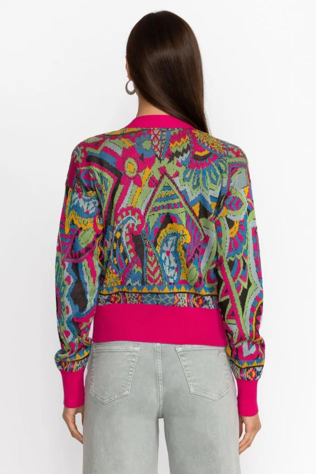 Women DEMARNE CARDIGAN Demarne Print Johnny Was Tops Women DEMARNE CARDIGAN Demarne Print Johnny Was Tops