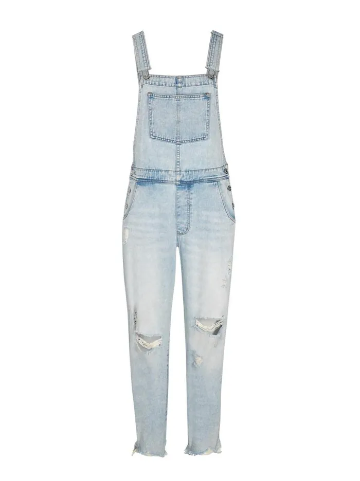 Women Denim Jessica Simpson Baggy Overalls In Folklore