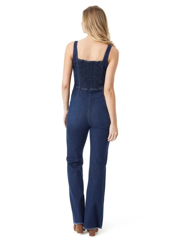 Women Denim Jessica Simpson Colleen Jumpsuit In Blue Flame