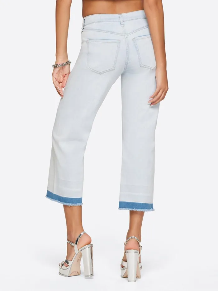 Women Denim Jessica Simpson Melody Wide Leg Crop In Rejoice