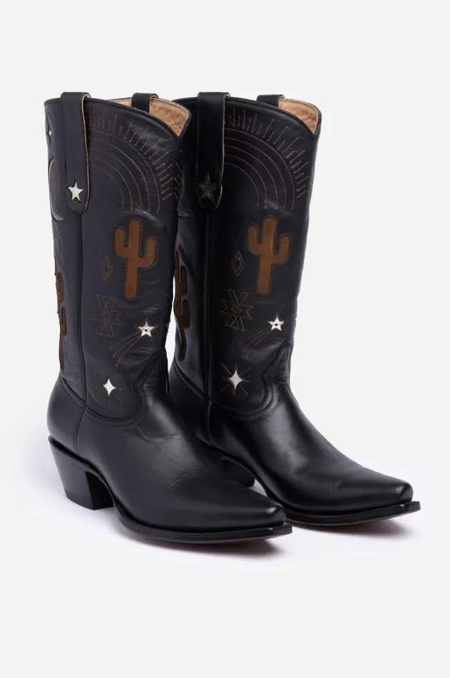Women Desert Cowboy Boot Black Johnny Was Shoes Women Desert Cowboy Boot Black Johnny Was Shoes