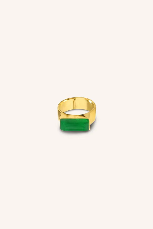 Women Deva Ring Green Bybar Jewellery
