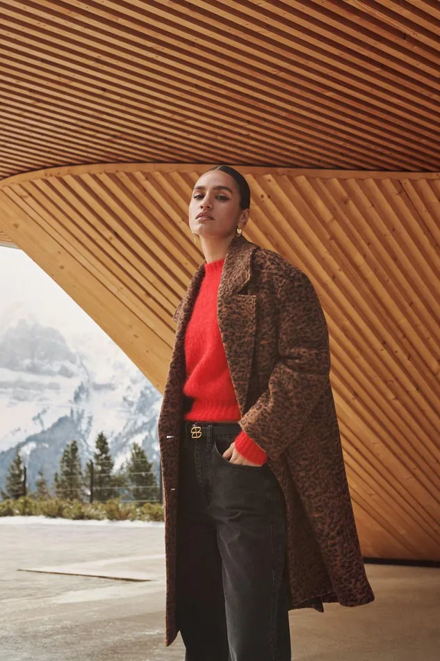 Women Dore Leo Coat Leopard Bybar Jackets