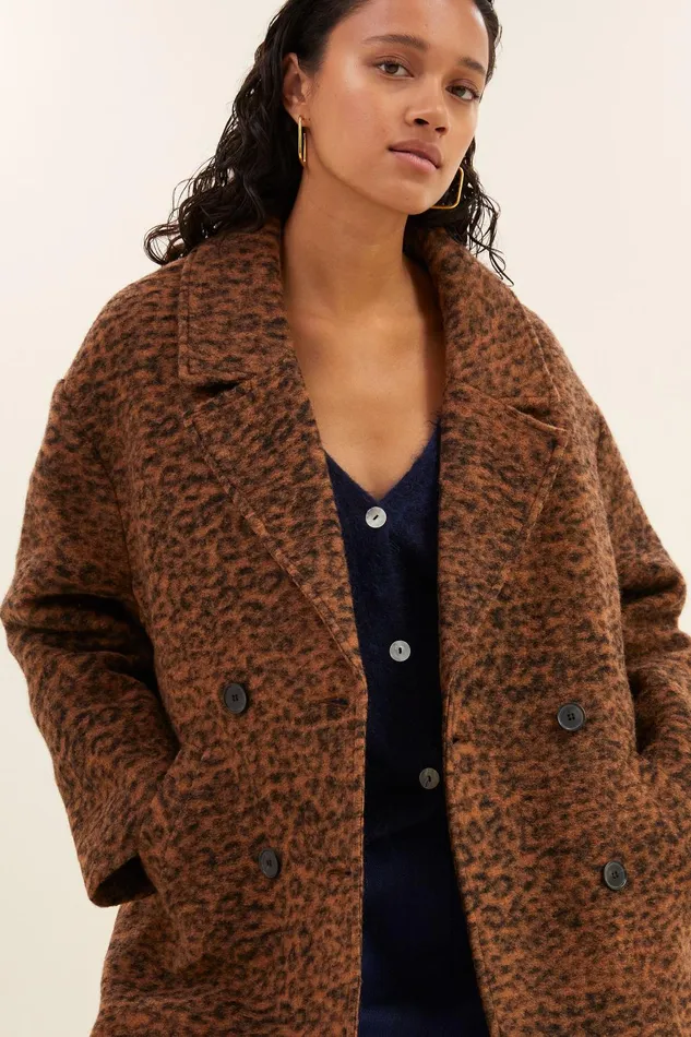 Women Dore Leo Coat Leopard Bybar Jackets