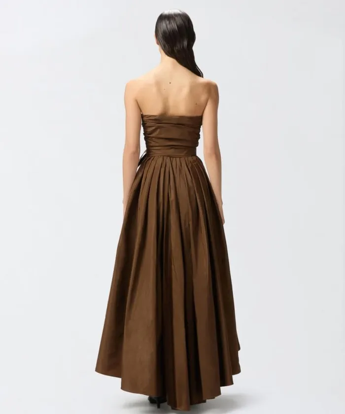 Women Dresses Pinko Specialoccasion Taffeta Dress With Sweetheart Neckline Dark Earth Women Dresses Pinko Specialoccasion Taffeta Dress With Sweetheart Neckline Dark Earth