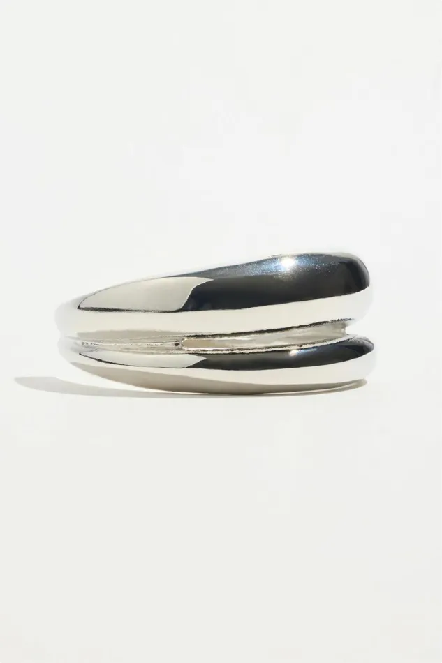 Women Dynamite Bracelets Double Curved Cuff Bracelet Gray