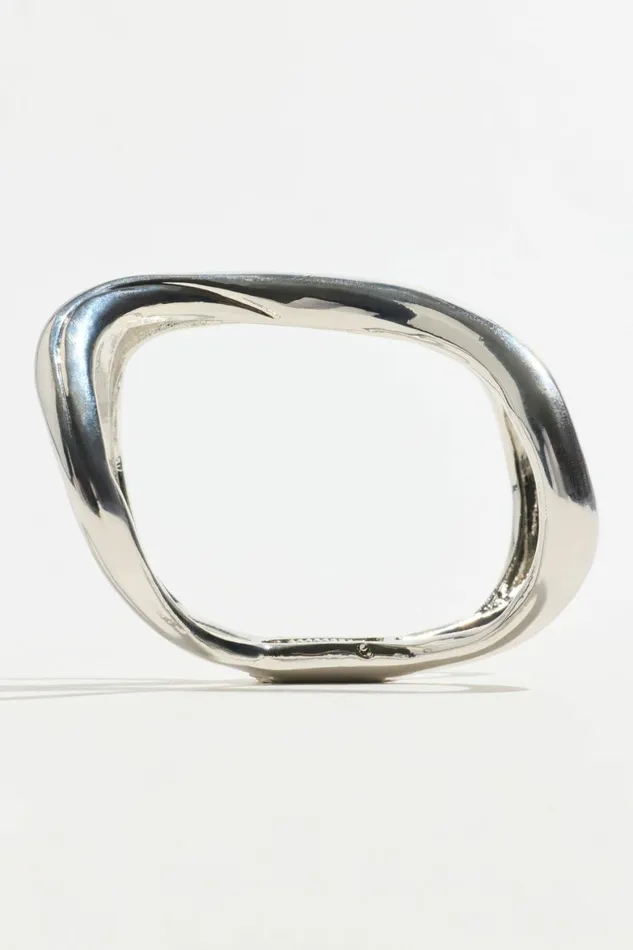 Women Dynamite Bracelets Double Curved Cuff Bracelet Gray