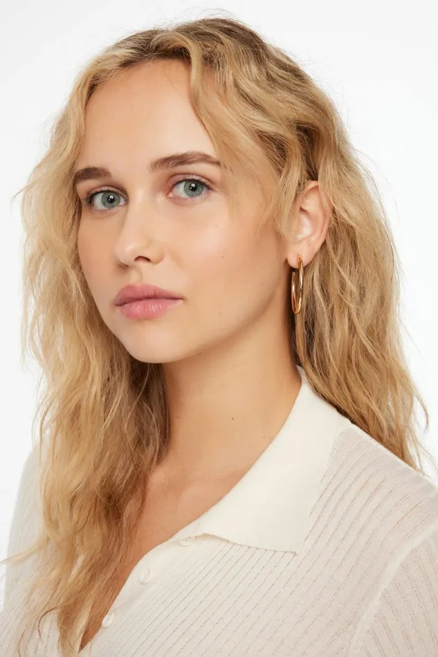 Women Dynamite Earrings 3Pack Trio Hoop Earrings Yellow