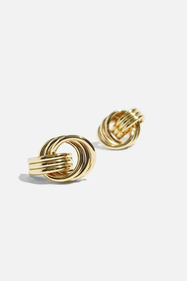 Women Dynamite Earrings Mini Door Knocker Earrings YELLOW