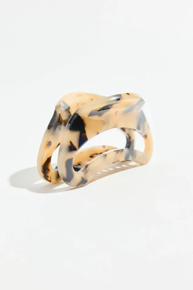 Women Dynamite Hair Accessories Rounded Acetate Claw Hair Clip Brown