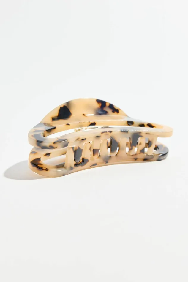 Women Dynamite Hair Accessories Rounded Acetate Claw Hair Clip Brown