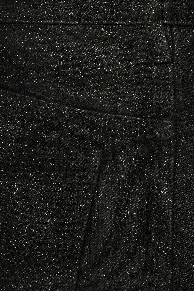 Women Dynamite Jeans and Denim Heidi Glitter Wide Leg Jeans Black