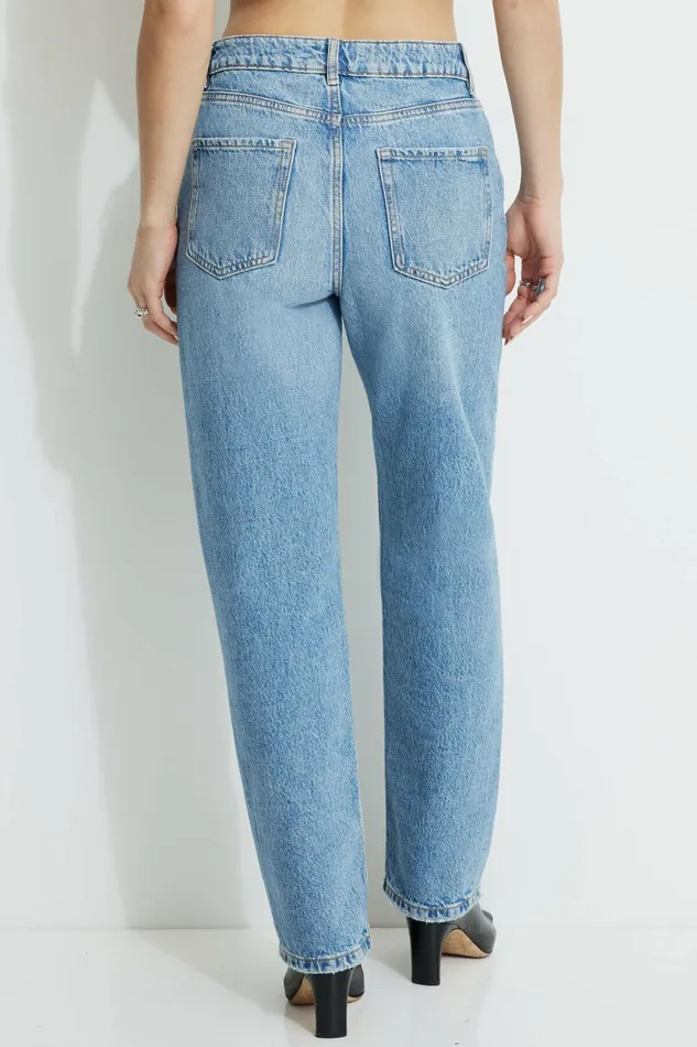 Women Dynamite Jeans and Denim Justina Straight Leg Jeans Blue