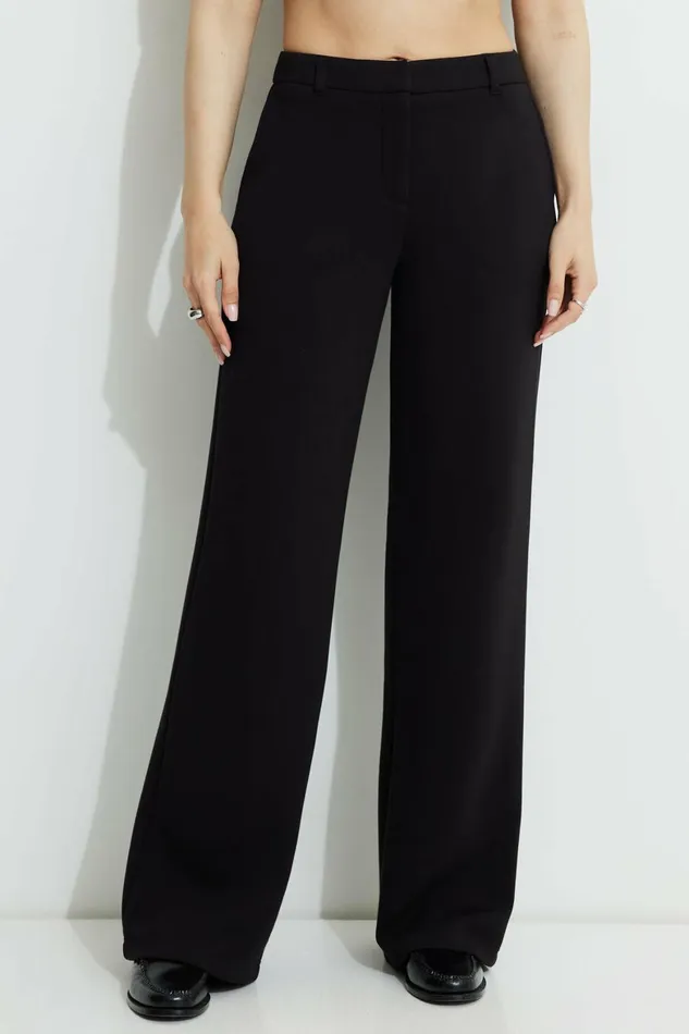 Women Dynamite Pants Anywear Scuba Trouser Pants Black