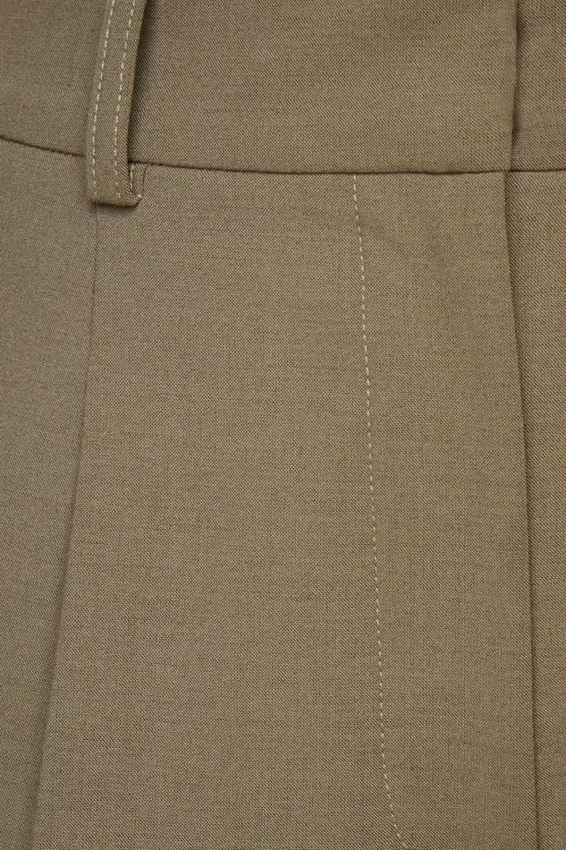 Women Dynamite Pants Sofia Pleated Straight Leg Pants Brown