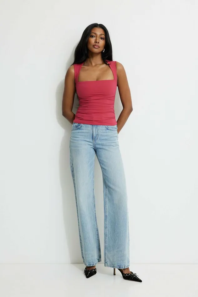Women Dynamite Tops Cherry Bolero Tank Top Pink