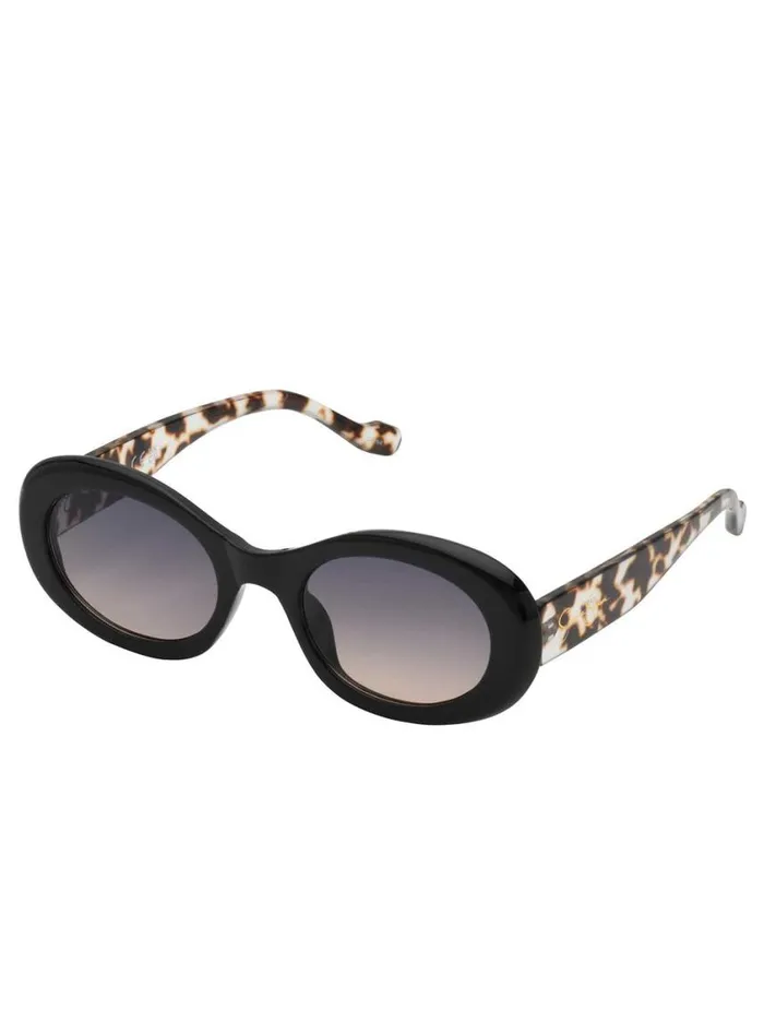 Women Earrings Jessica Simpson Iconic Vintage Oval Sunglasses In Black