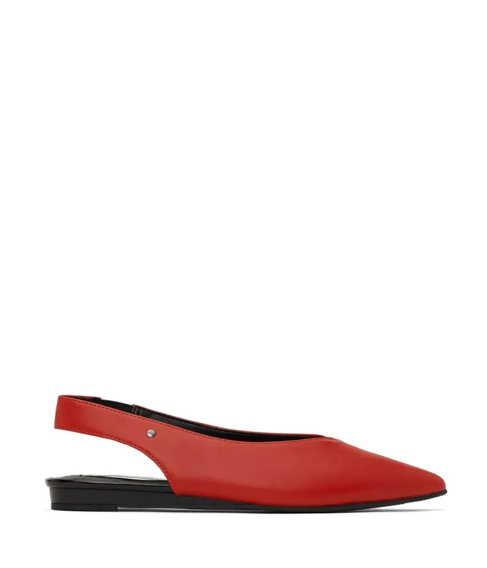 Women Effie Vegan Slingback Flats Red Matt and Nat Flats