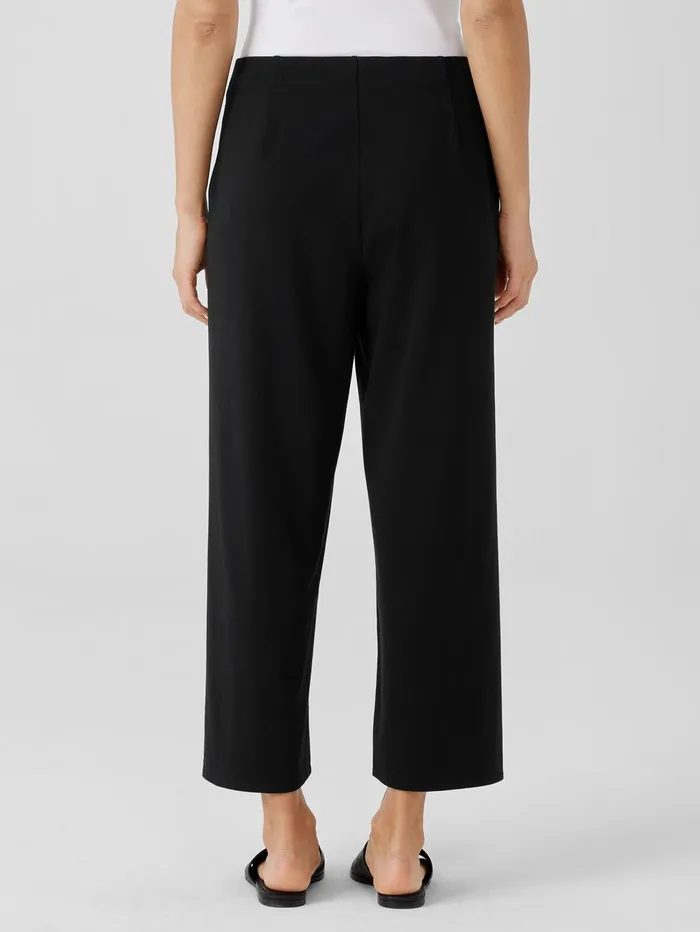 Women Eileen Fisher Pants Shorts and Jumpsuits Traceable Cotton Jersey Straight Pant Black