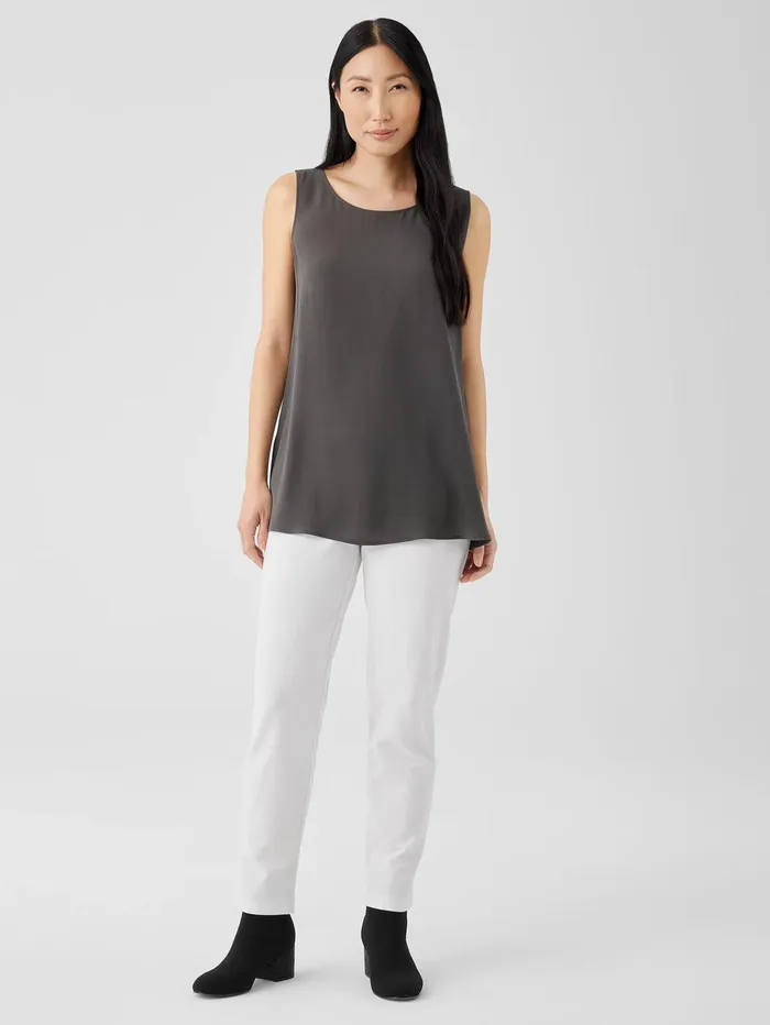 Women Eileen Fisher Pants Shorts and Jumpsuits Washable Stretch Crepe Pant White Women Eileen Fisher Pants Shorts and Jumpsuits Washable Stretch Crepe Pant White