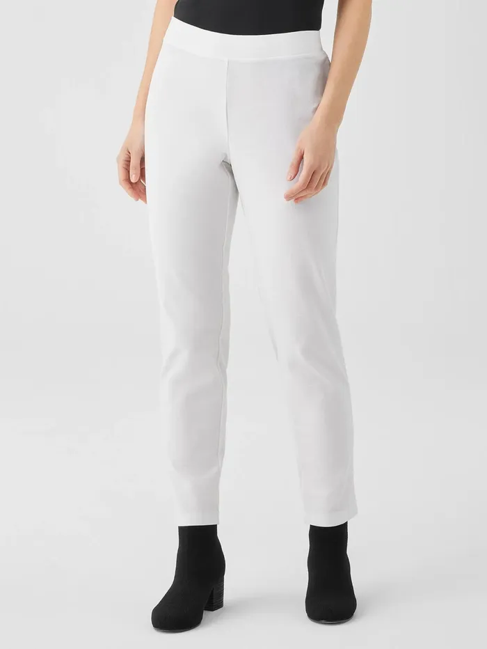 Women Eileen Fisher Pants Shorts and Jumpsuits Washable Stretch Crepe Pant White
