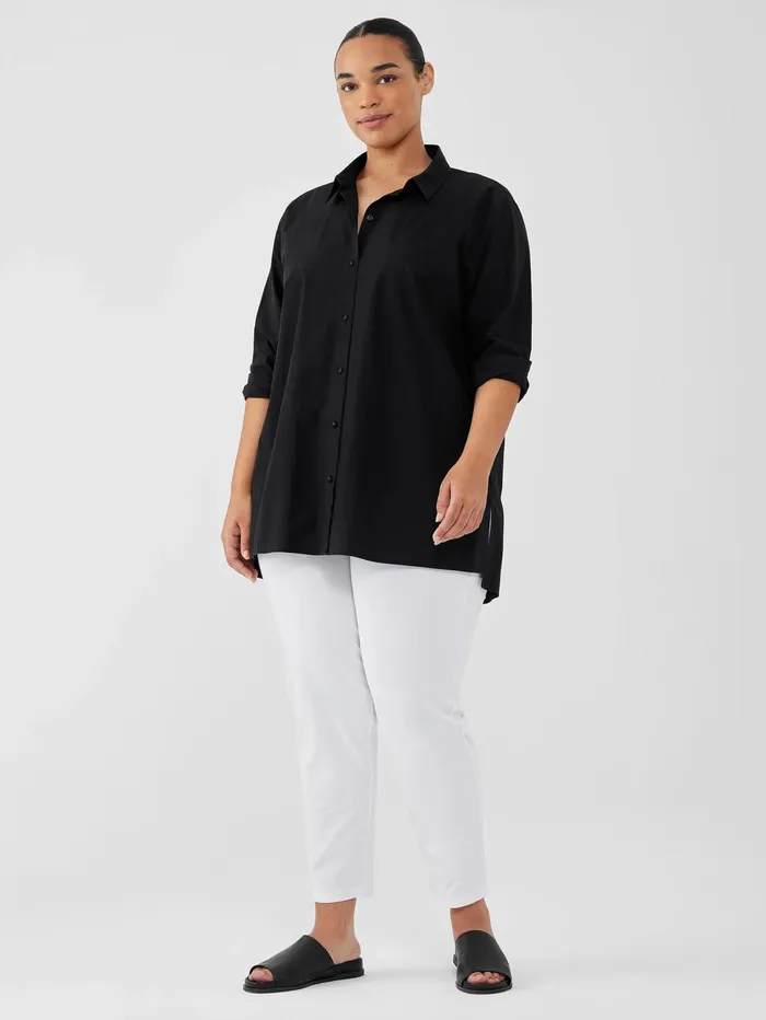 Women Eileen Fisher Pants Shorts and Jumpsuits Washable Stretch Crepe Pant White