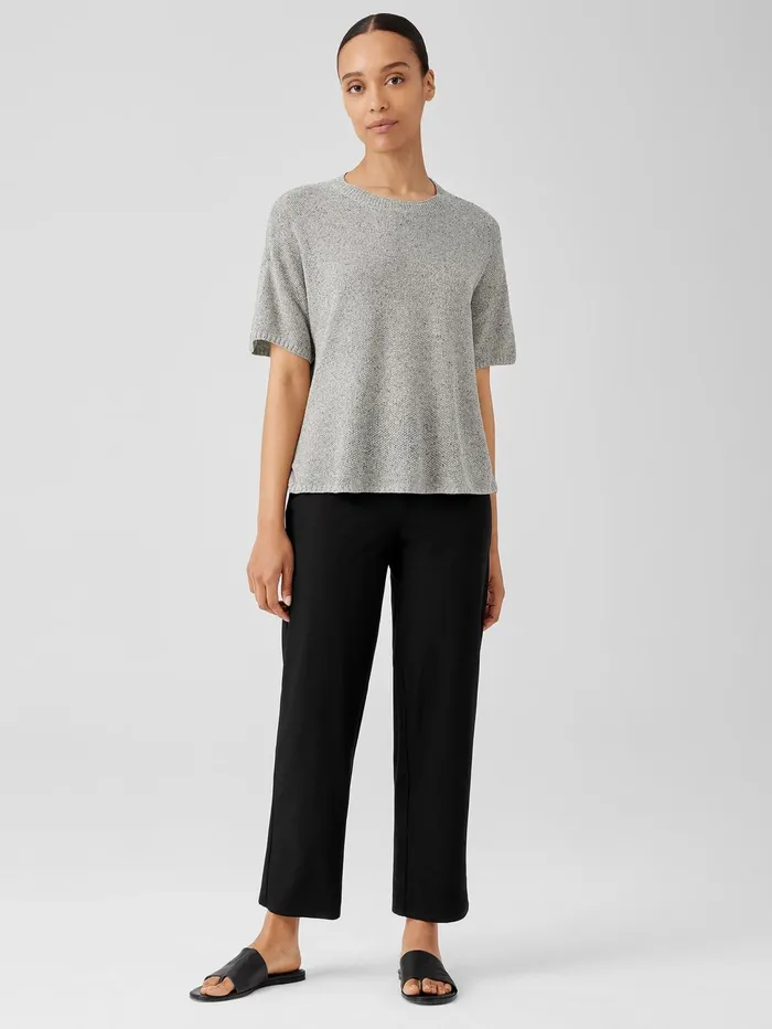 Women Eileen Fisher Pants Shorts and Jumpsuits Washable Stretch Crepe Straight Pant Black