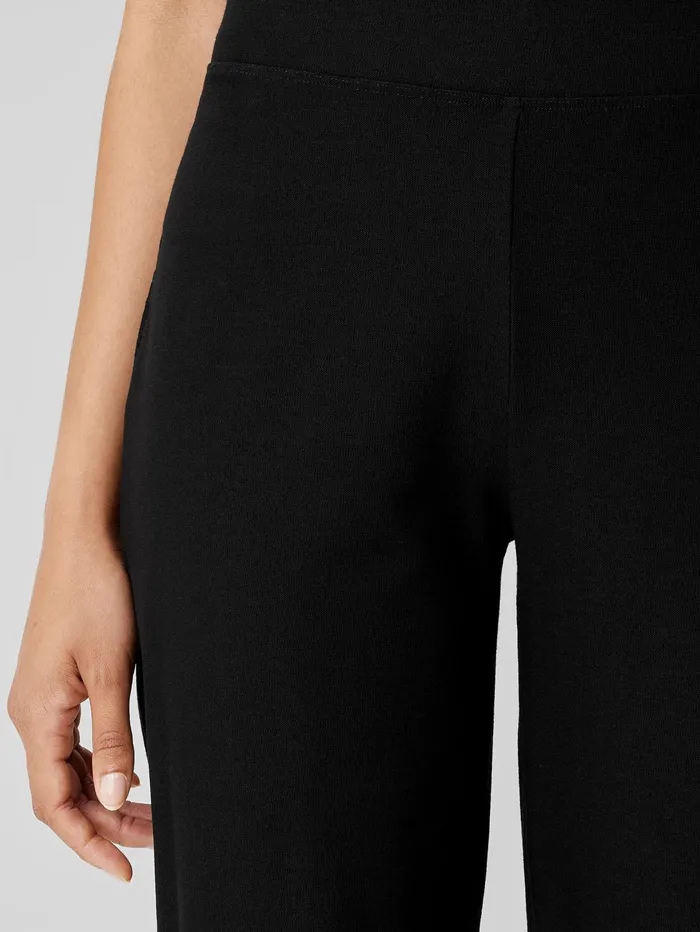 Women Eileen Fisher Pants Shorts and Jumpsuits Washable Stretch Crepe Straight Pant Black