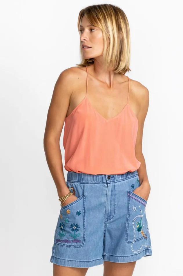 Women ETTA CAMI TOP Shell Pink Johnny Was Slips and Camis
