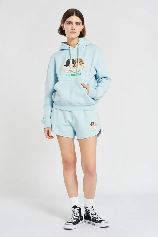 Women Fiorucci Angels Angels Patch Shorts Pale Blue Women Fiorucci Angels Angels Patch Shorts Pale Blue