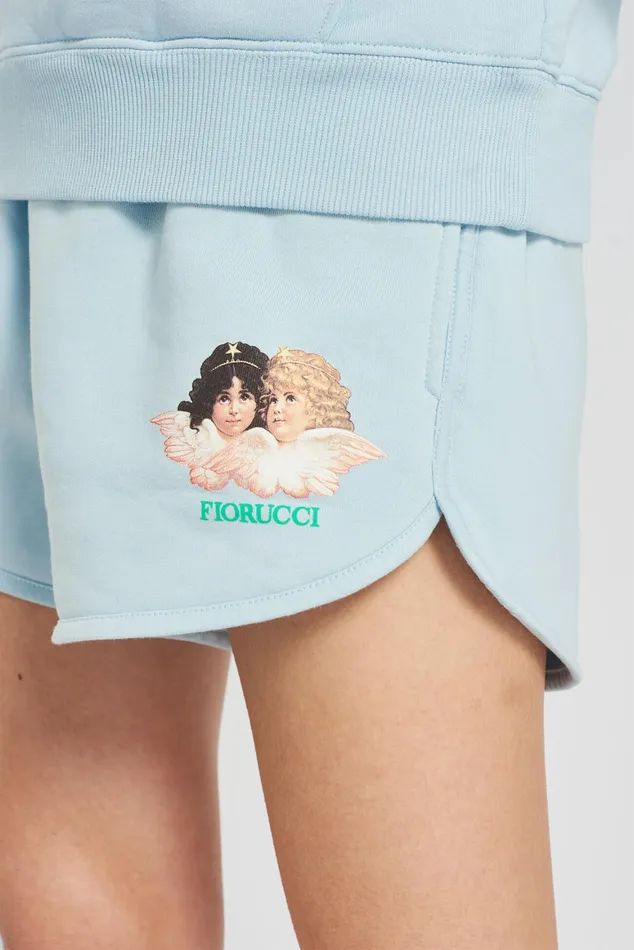 Women Fiorucci Angels Angels Patch Shorts Pale Blue Women Fiorucci Angels Angels Patch Shorts Pale Blue