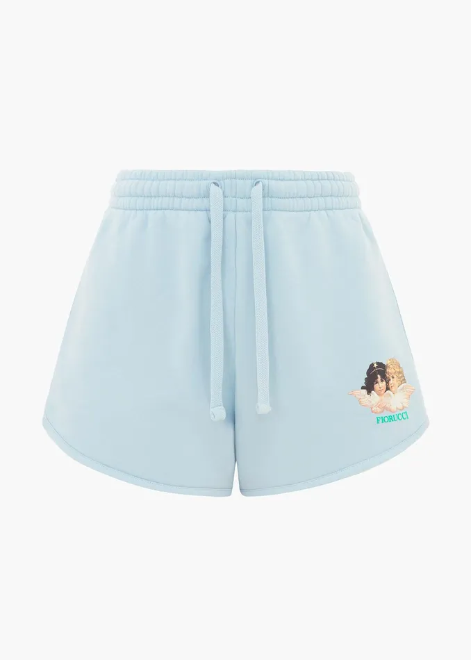 Women Fiorucci Angels Angels Patch Shorts Pale Blue Women Fiorucci Angels Angels Patch Shorts Pale Blue