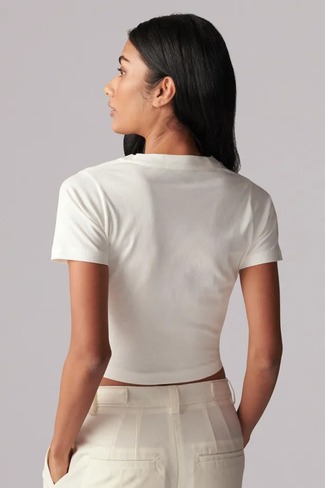 Women Fiorucci TShirts and Tops Enlarged Angels Baby TShirt White Women Fiorucci TShirts and Tops Enlarged Angels Baby TShirt White