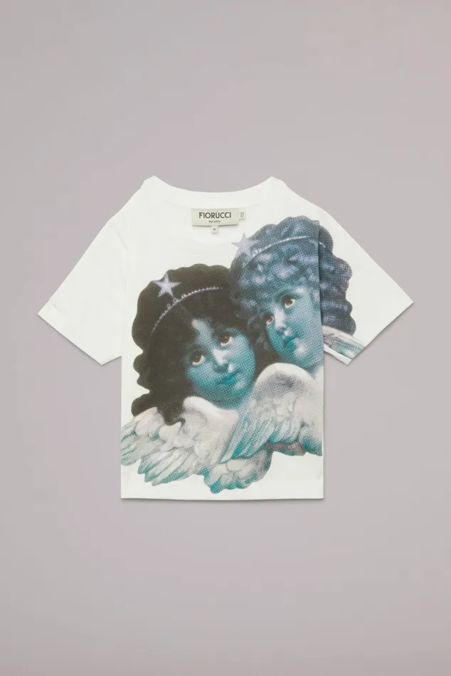 Women Fiorucci TShirts and Tops Enlarged Angels Baby TShirt White Women Fiorucci TShirts and Tops Enlarged Angels Baby TShirt White